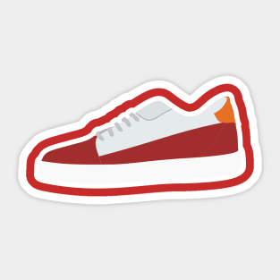 Running Shoe Sticker vector illustration. Fashion object Icon design concept. Boys outdoor fashion shoes sticker vector design with shadow. Sticker